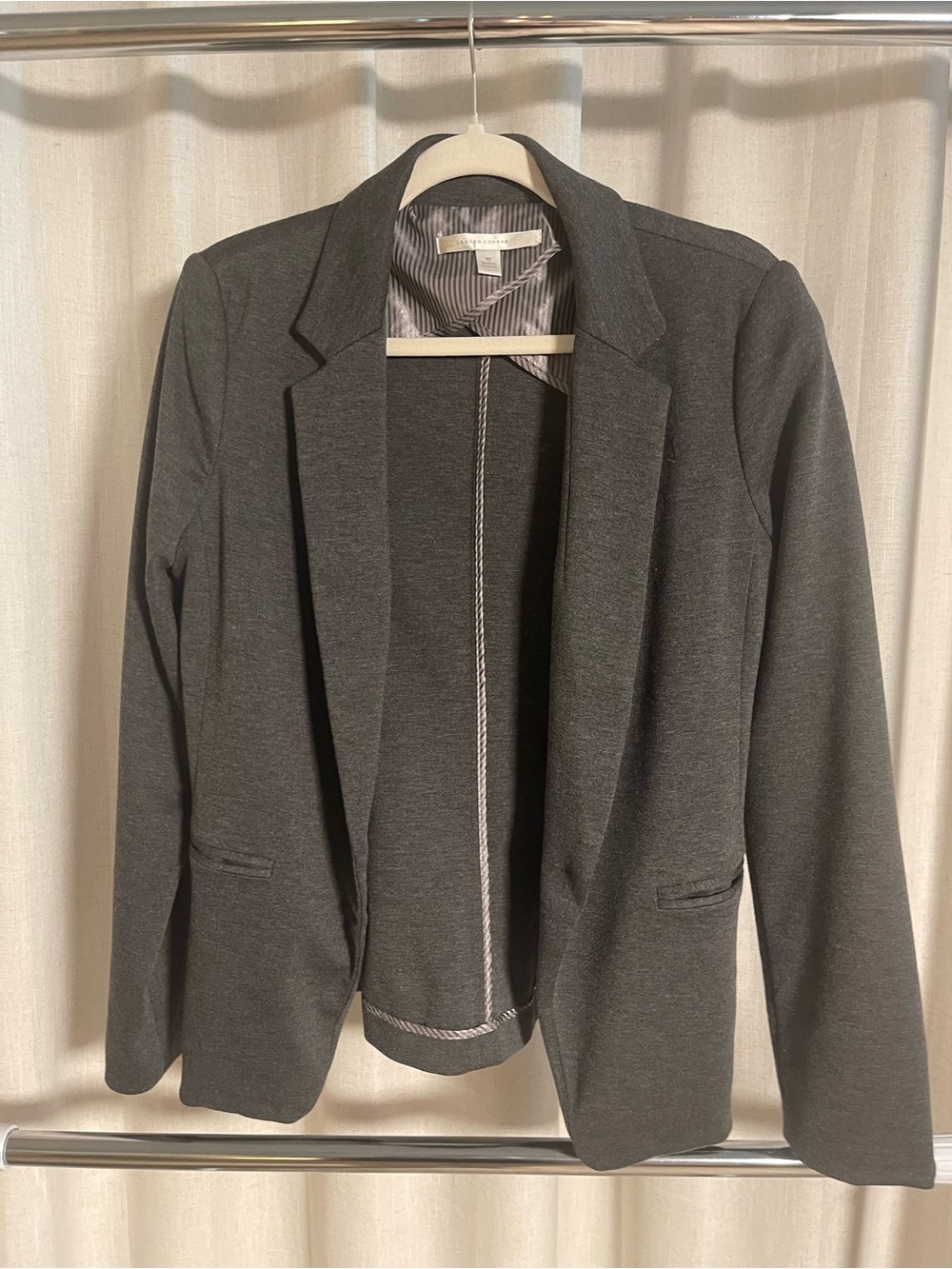 Lauren Conrad Charcoal Gray Women's Open-Front Blazer